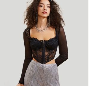 Sheer Lace Corset Top