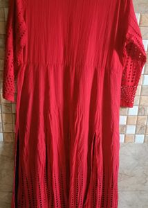 women flore length cotton anarkali kurta