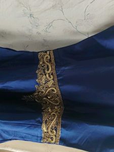 Royal Blue Embroidered Gown