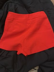 Red High-Waisted Shorts
