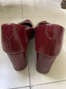Maroon Pointed Toe Heels