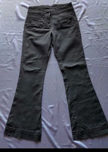 Grey Bell Bottom Pant For Women