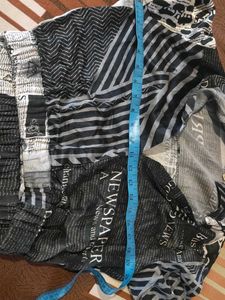 Trendy newspaper print cord set