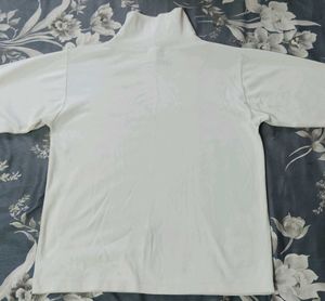 White Turtleneck Top