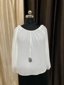 Dorothy perkins Chic White Puff Sleeve Top