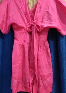 Pink V-Neck Tunic