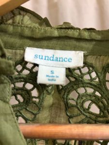 Embroidered cut-work blouse