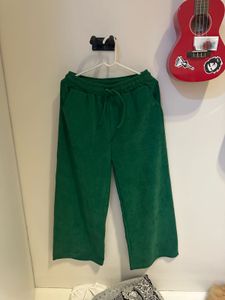 Green Wide Leg corduroy Sweatpants