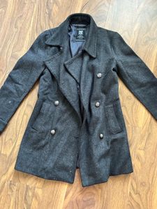 Stylish Double-Breasted Wool Coat