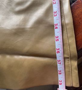 vintage Y2K gold leather pants