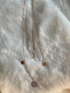 Stainless Steel  Double Chain And Pendant