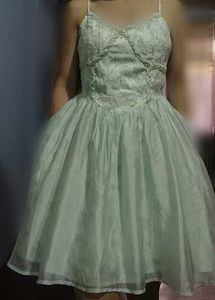 Elegant Mint Green Lace Dress