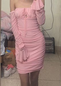 Pink Ruffle Mesh dress