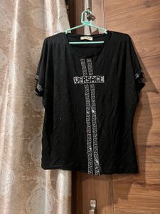 PLUS SIZE  Black Versace Top
