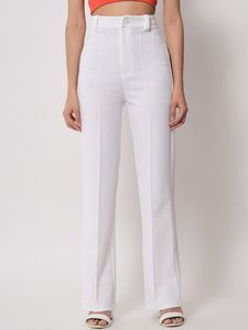 🤍White High waist trouser