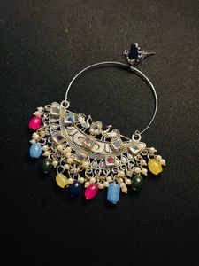 Meenakari work Chandbali earrings