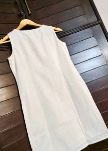 Fusion White Embroidered shift Dress