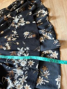 Floral Print Slip Dress with Ruffle Hem