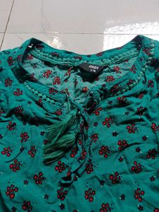 Bohemian Floral Print Tunic Top