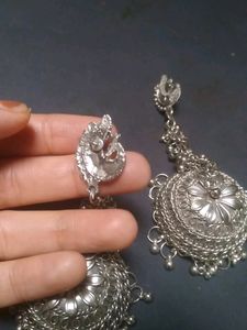Silver plated Oxidation Jhumka
