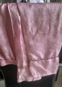 Baby pink SILK salwar kurti set for girls