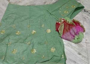 Mint Green Rajputi Poshak Dress Material