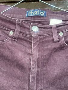 Classic Plum High-Waisted Jeans