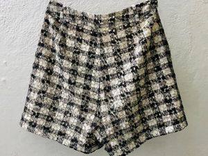 Chic Plaid Tweed Shorts