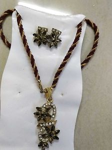 One Designer Set With Earrings