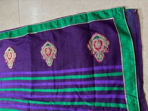 Beautiful Purple Embroidered Saree