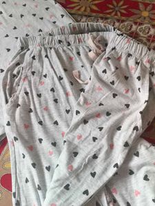 Heart Print Pajama Set