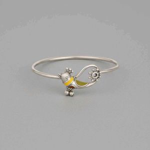 Silverlookalike Meena Work Bird Adjustable Bracele