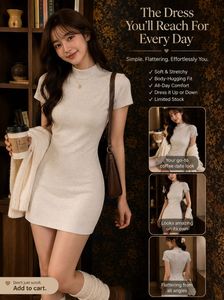 Light Grey Ribbed Mock Neck Top