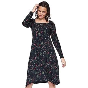 AND Black Floral Midi Dress | XL (Size 14) |