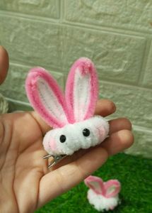 Cute Pink Bunny Hair Clips