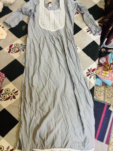 Grey embroidered kurti