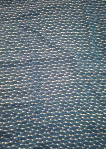 Elegant Blue Saree with White Motifs