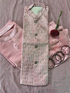 Elegant Pink Kurta Set with Trousers