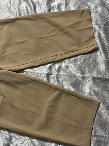 Chic Wide-Leg Taupe Trousers