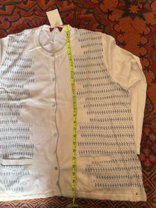 ZR White Patterned Cardigan