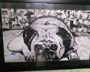 Cute Dog Painting (framed)