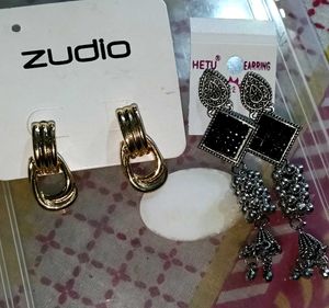 Zudio & HETU Earrings - 2 Pairs