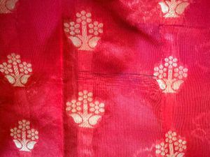 New Without Tag Beautiful Red &amp; Gold Saree Brand N