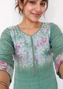 Beautiful Green Sequined Kurta