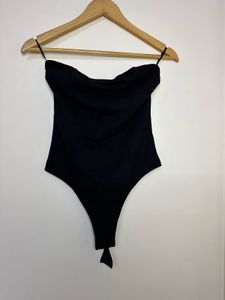 Black Strapless Bodysuit