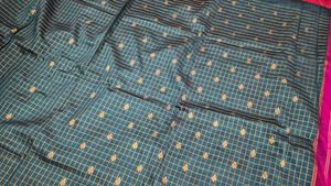 Elegant Teal &amp; Pink Silk Saree