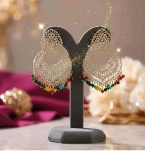 new Exquisite Kundan &amp; Pearl Dangler Earrings