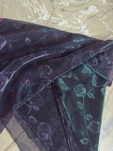 Vintage Rose Print Sheer Fabric