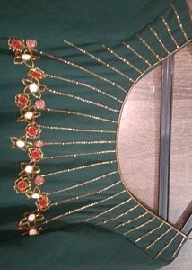 Elegant Green Embroidered Gown