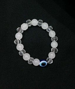 🧿Evil Eye White Beaded Bracelet🤍